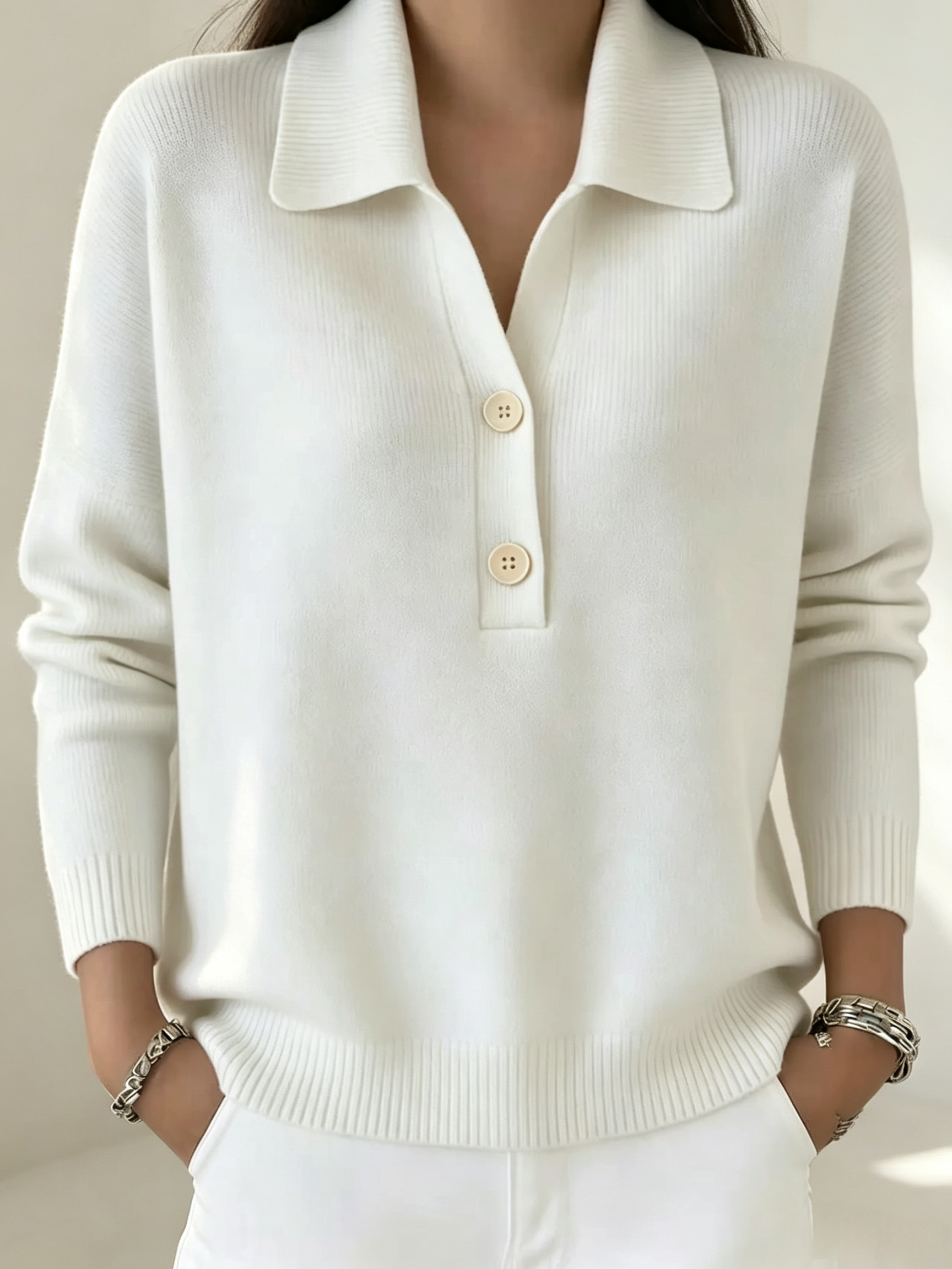 FALL SALEš„ Women's V-neck Cashmere Sweater
