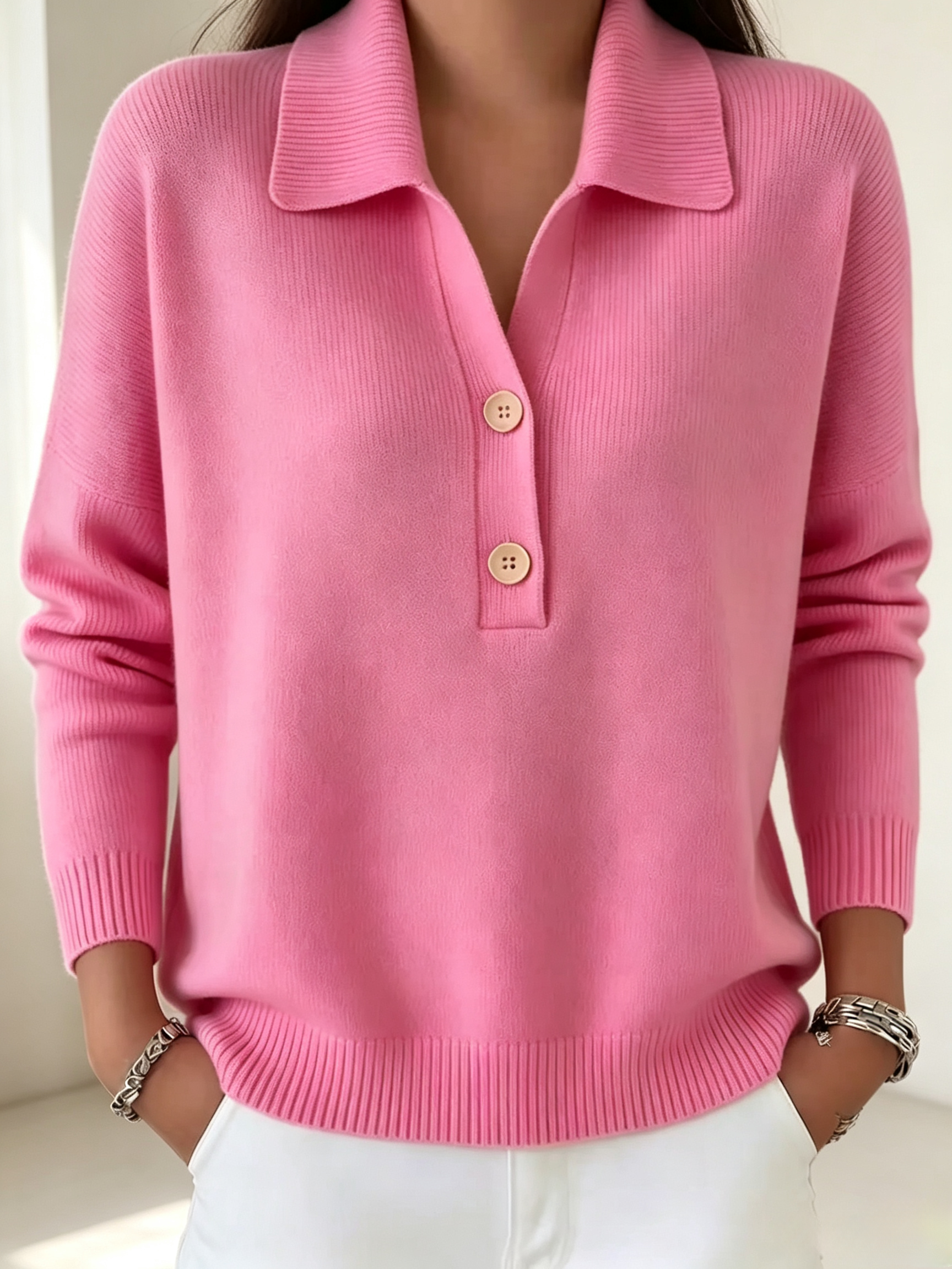 FALL SALEš„ Women's V-neck Cashmere Sweater