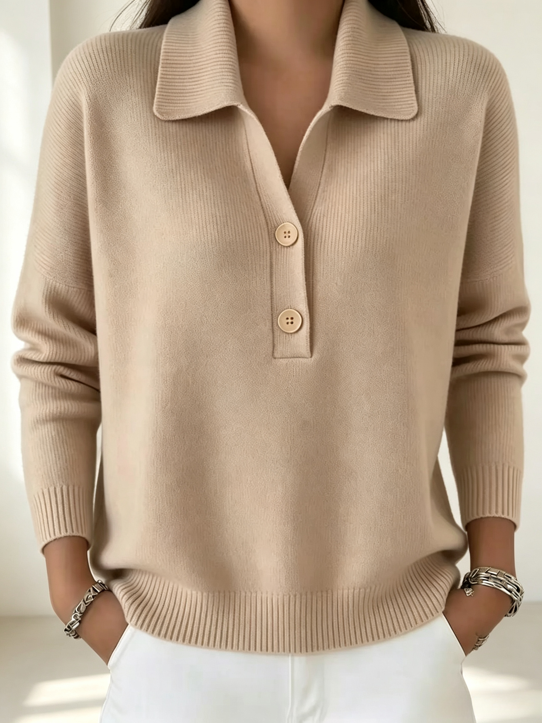 FALL SALEš„ Women's V-neck Cashmere Sweater