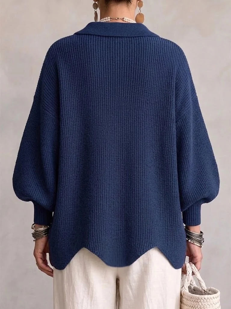 New Arrival🔥 Oversized Collared Knit Cardigan With Large Metal Buttons