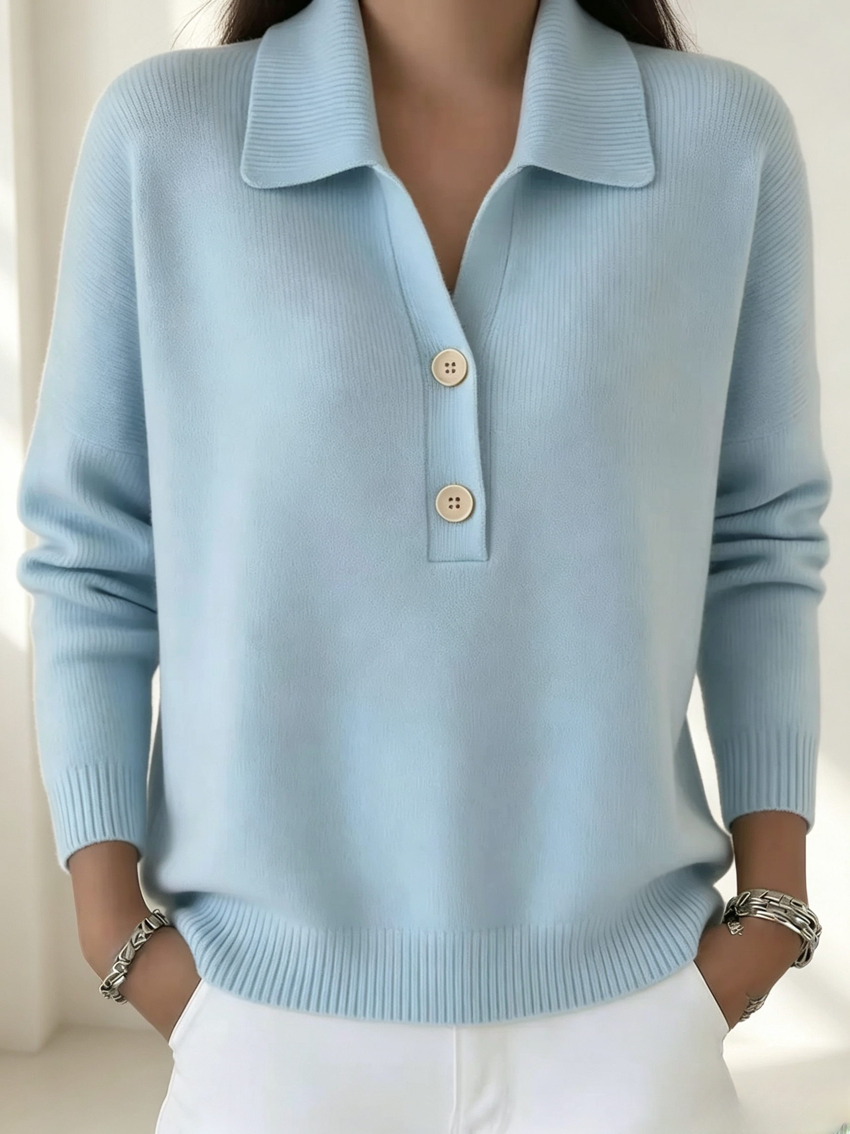 FALL SALEš„ Women's V-neck Cashmere Sweater