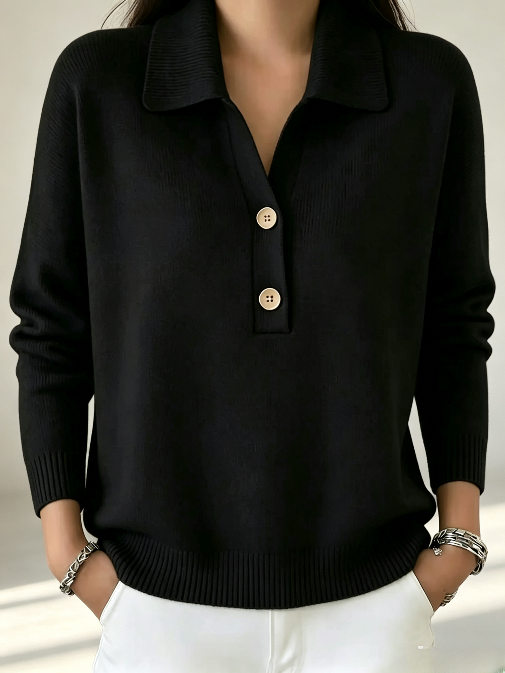FALL SALEš„ Women's V-neck Cashmere Sweater