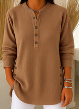 CLEARANCE SALE🔥 Women's Casual Solid Crew Neck Loose Knit Pullover