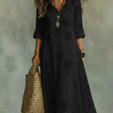 Stylish long-sleeved maxi dress